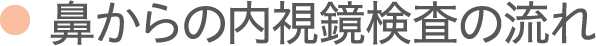 鼻からの内視鏡検査の流れ